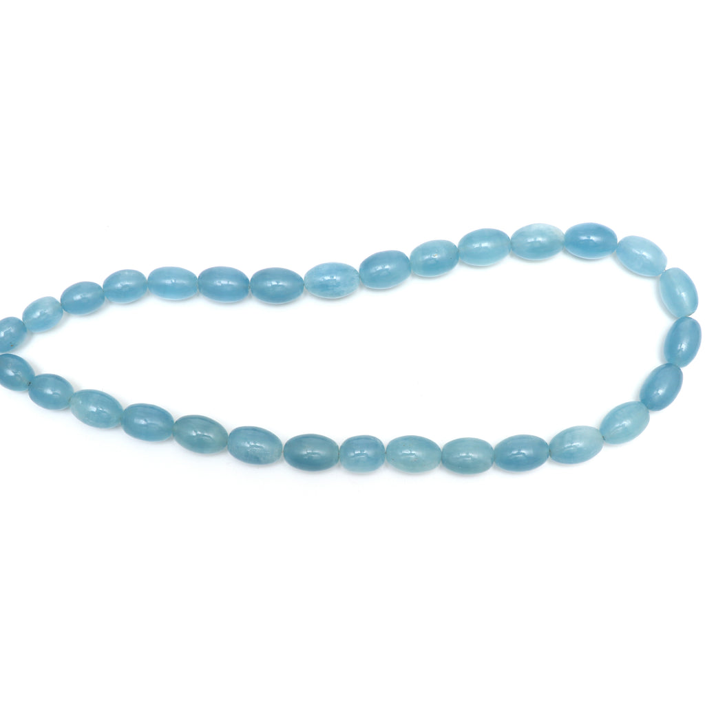 Stabilized Aquamarine Smooth Barrel Beads, 10x13 mm to 11x16 mm, Aquamarine Barrel Jewelry Making Gemstone, Price Per Strand - National Facets, Gemstone Manufacturer, Natural Gemstones, Gemstone Beads, Gemstone Carvings