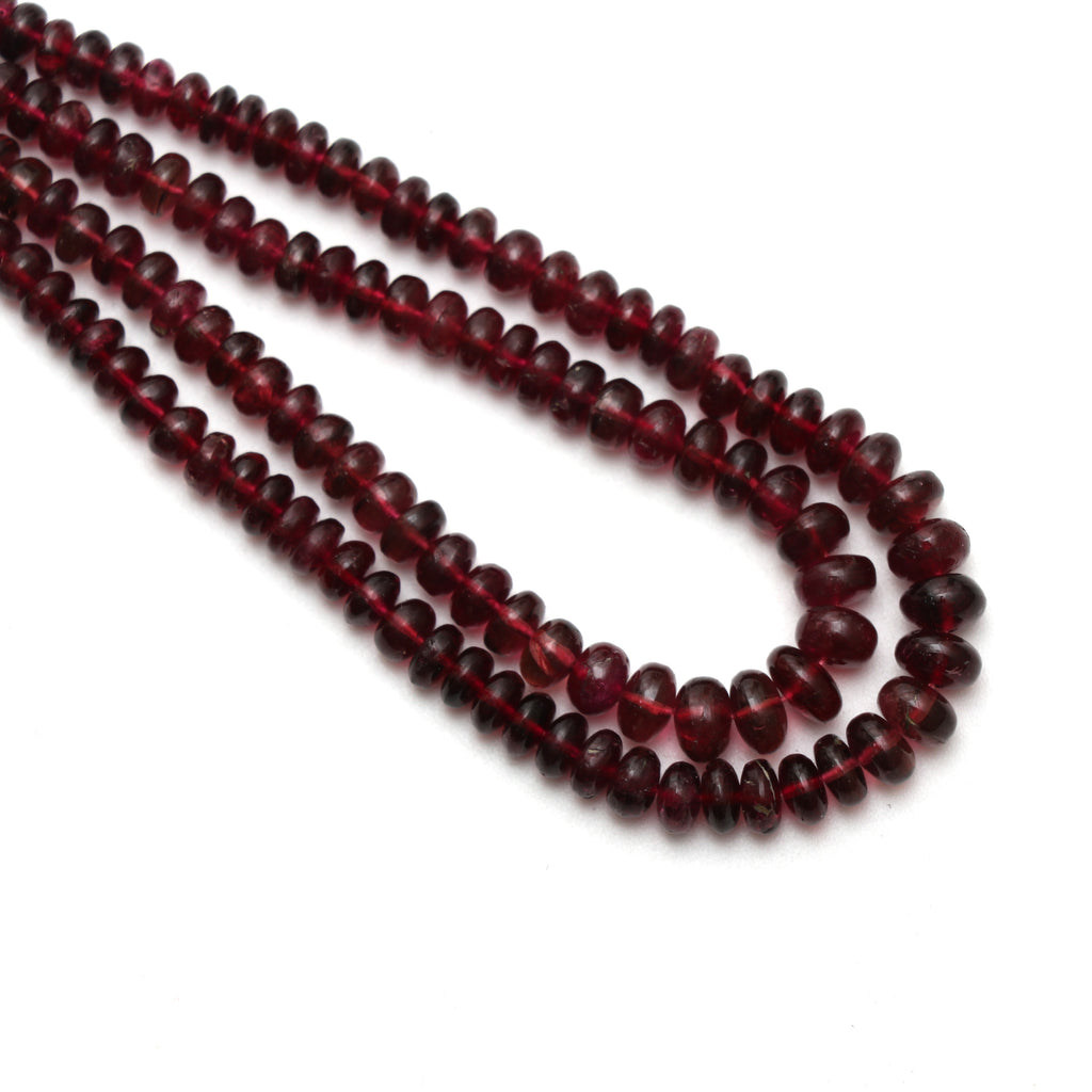 Natural Tourmaline Smooth Rondelle Beads, 3.5 mm to 6.5 mm, Tourmaline Jewelry Handmade Gift for Women, 18 Inches Strand, Price Per Strand - National Facets, Gemstone Manufacturer, Natural Gemstones, Gemstone Beads, Gemstone Carvings