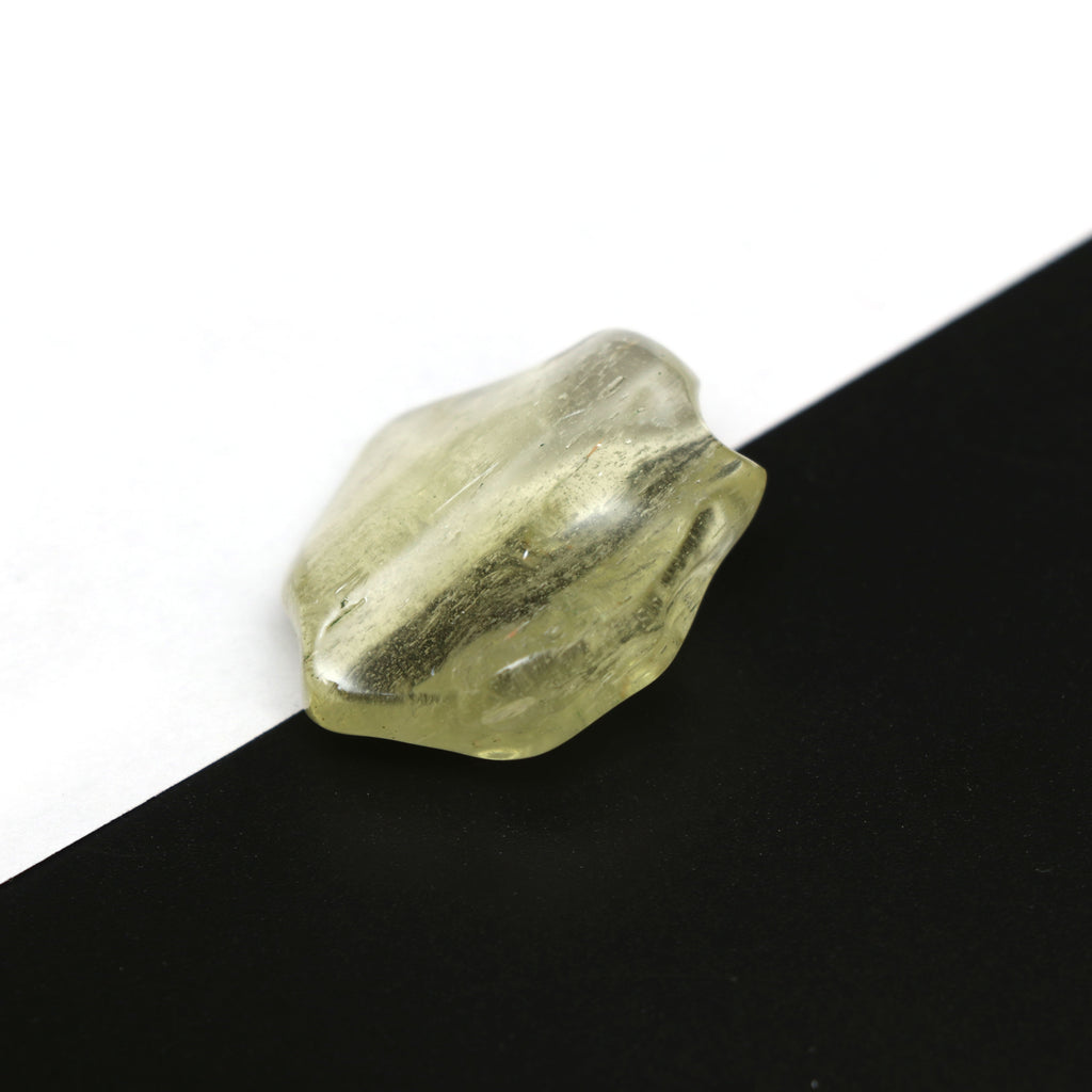 Natural Libyan Desert Glass Smooth Organic Shape Loose Gemstone, 25x30 mm, Libyan Glass Organic Shape Jewelry Making Gemstone, 1 Piece - National Facets, Gemstone Manufacturer, Natural Gemstones, Gemstone Beads