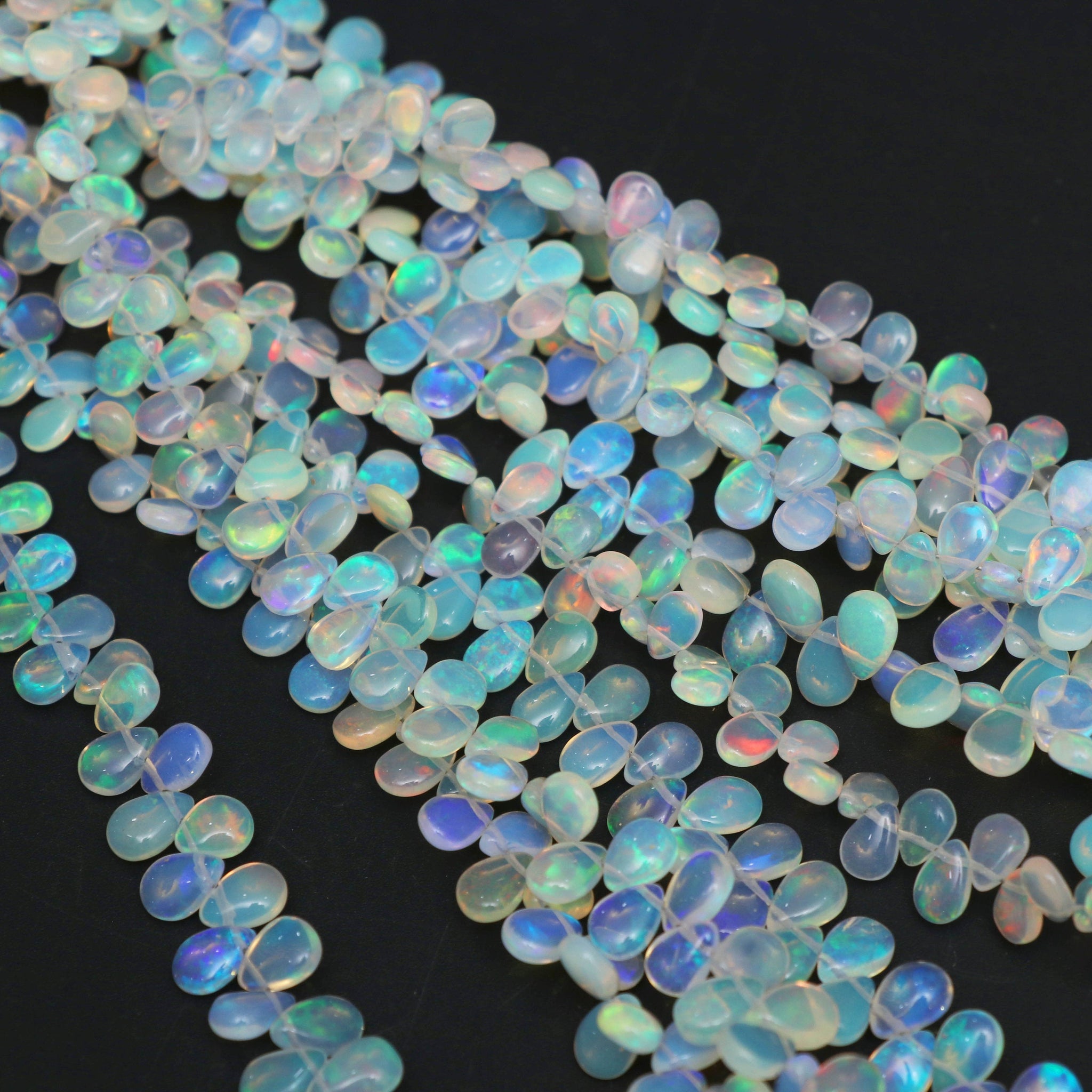 Natural Ethiopian Tanzanite Blue Opal Faceted Rondelle Beads | Wholesale Color Opal Beads | 3-5 MM | 38 Cts | 16 Inches Strand | GC#1002 cheapest