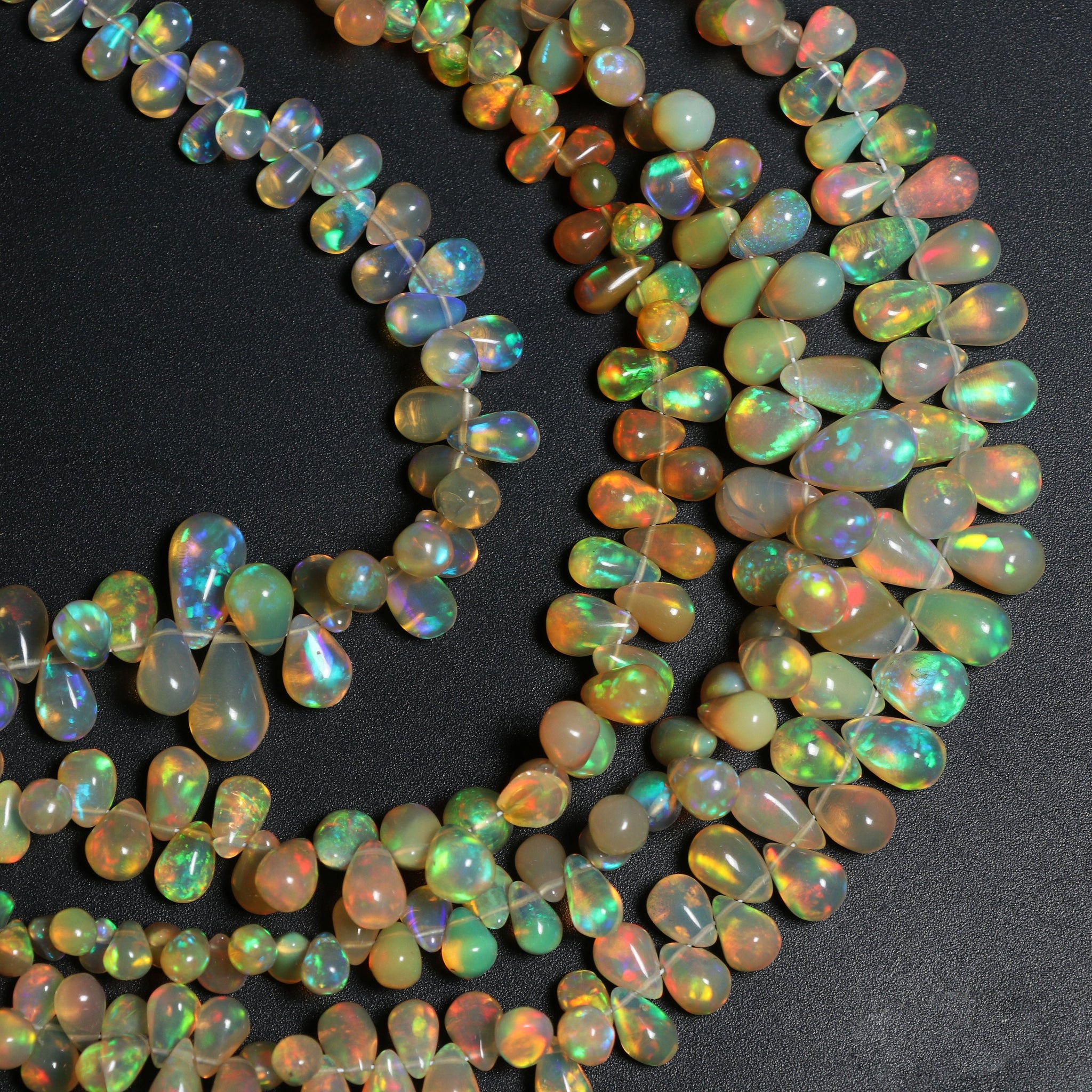 OPAL PEAR BEADS Natural opal pear Shape Beads smooth pear shape Ethiopian Opal Beads 8''Inch strand good