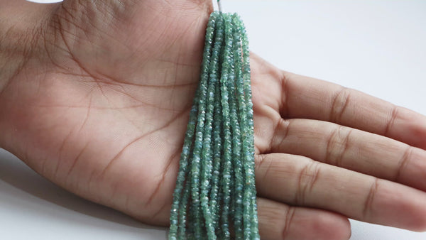 Alexandrite Faceted Roundel Beads, 3 mm to 3.5 mm, Alexandrite